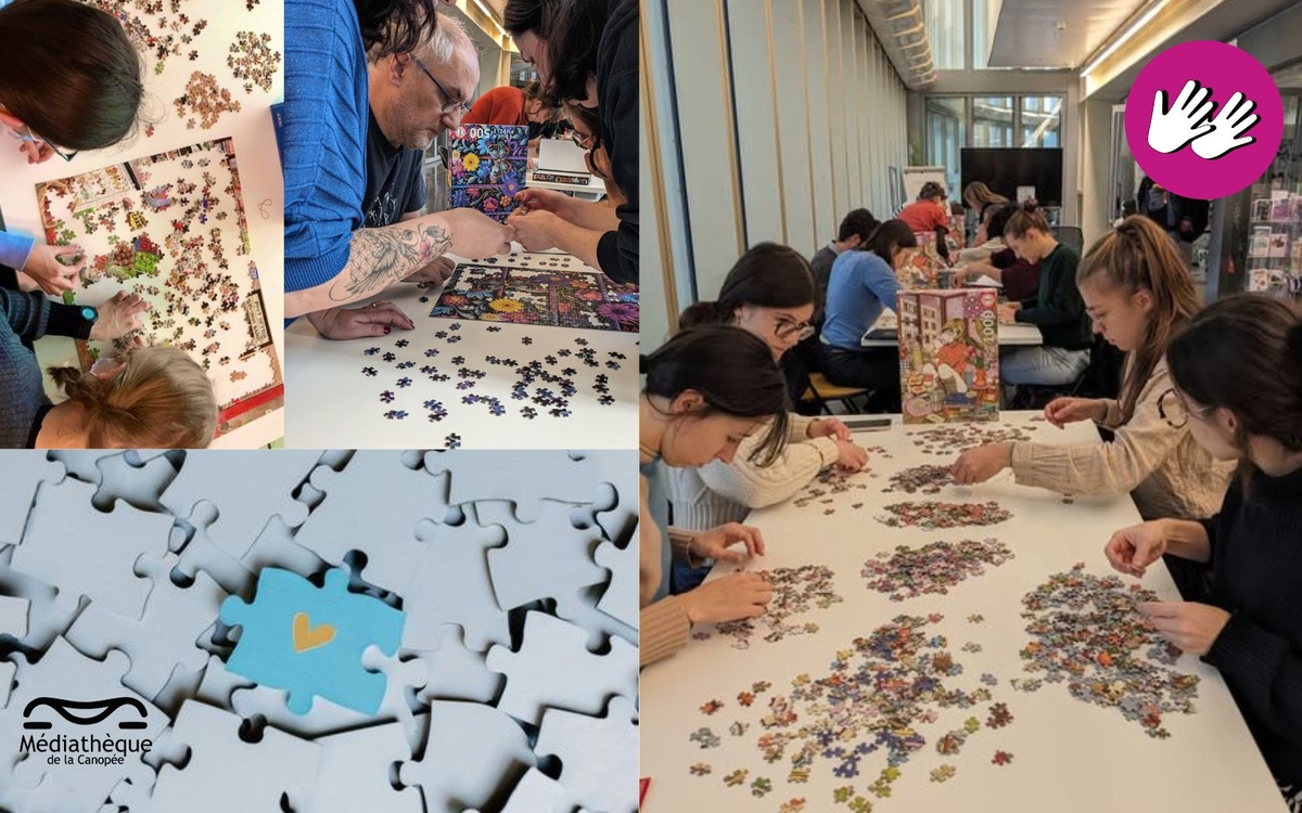 Concours de puzzle 1000 pièces par équipe de 4 en Langue des Signes Française