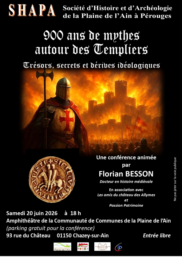 CONFÉRENCE : 900 ans de mythes autour des Templiers