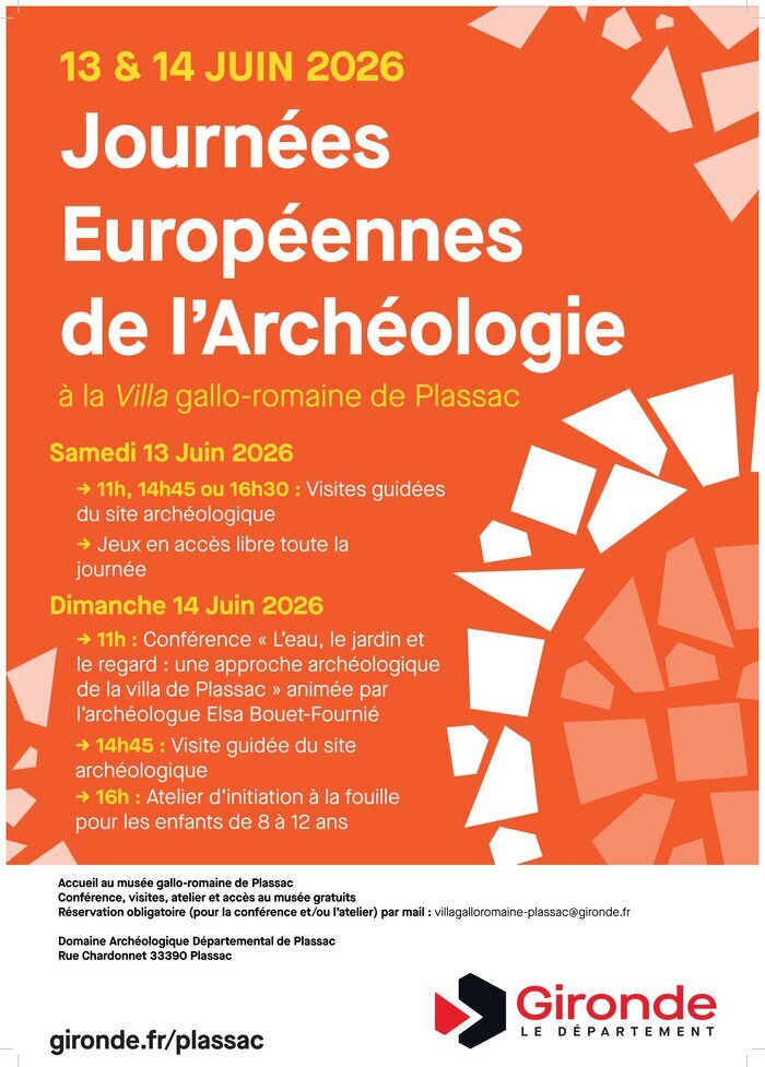 Journées européennes de l'archéologie à la villa gallo-romaine de Plassac