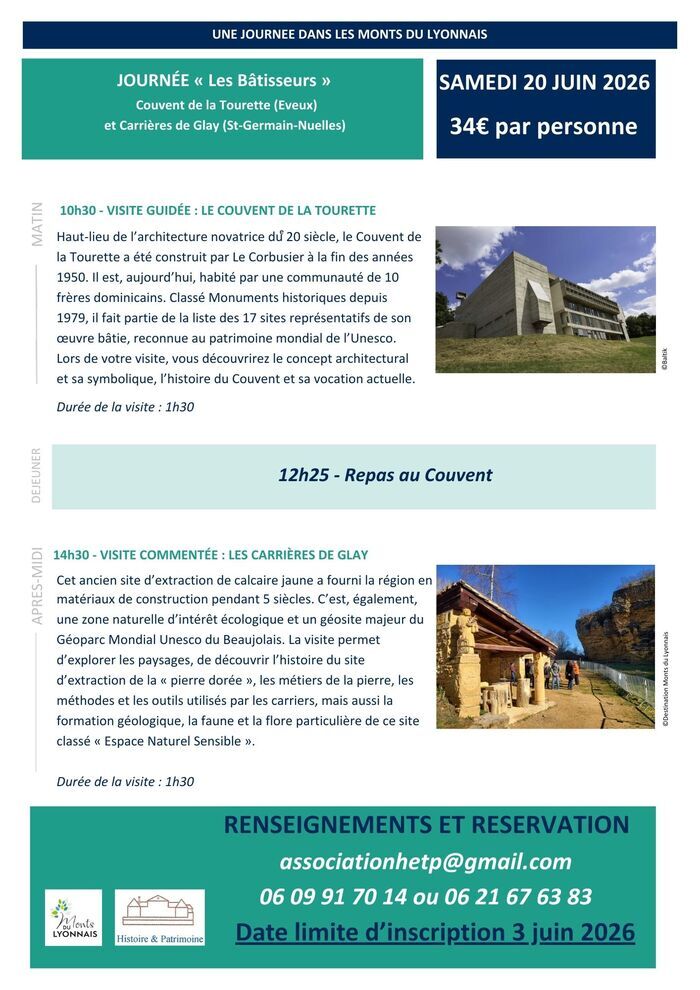 Journée "Les Bâtisseurs" le samedi 20 juin 2026.