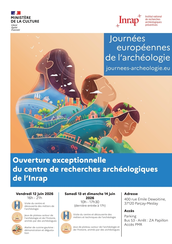 Visite du centre et découverte des métiers de l'archéologie - Centre Inrap de Parçay-Meslay