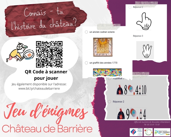 Jeu d'énigmes au château de Barière