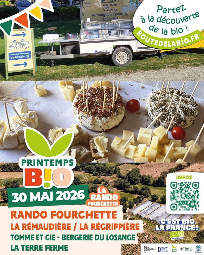 Rando fourchette - Boucle : La Remaudière - La Régrippière - 20 km - Samedi 30 mai