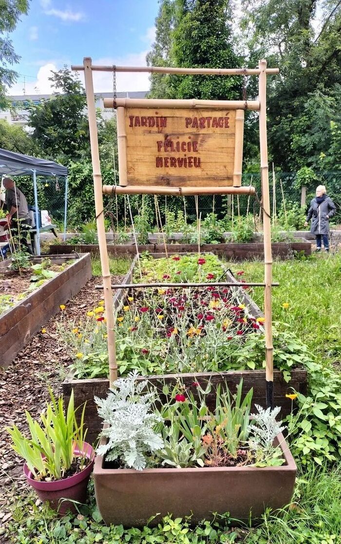 Portes ouvertes illustrées du jardin partagé Félicie Hervieu de Châtillon