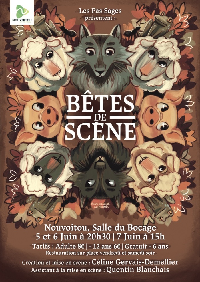 Spectacle de théâtre "Bêtes de Scène" (5-6-7 juin 2026) – Les Pas Sages