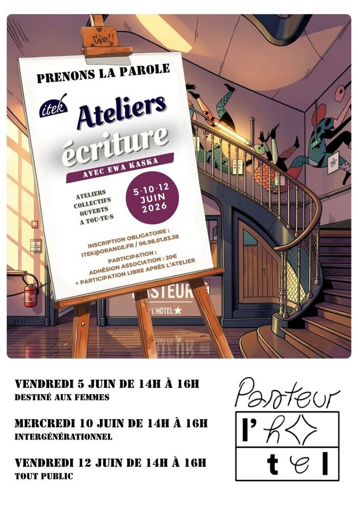 Atelier d'écriture · destiné aux femmes · "Prenons la parole !"