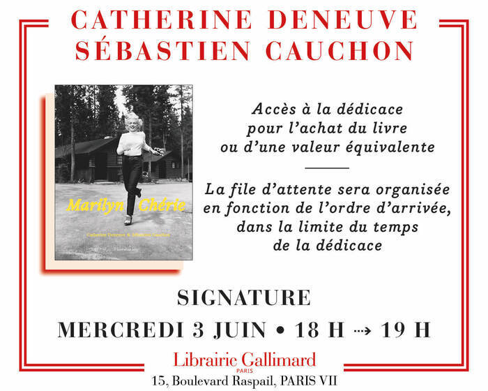 Signature exceptionnelle : Catherine Deneuve et Sébastien Cauchon signent « Marilyn Chérie»