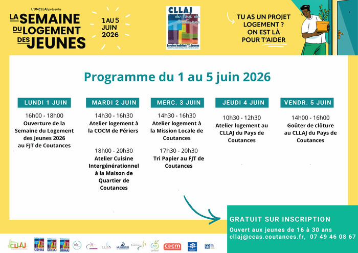 Programme de la Semaine du Logement des Jeunes à Coutances