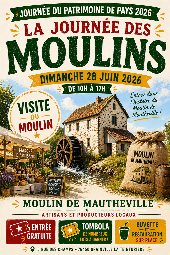 Visite du Moulin & artisans locaux au Moulin de Mautheville
